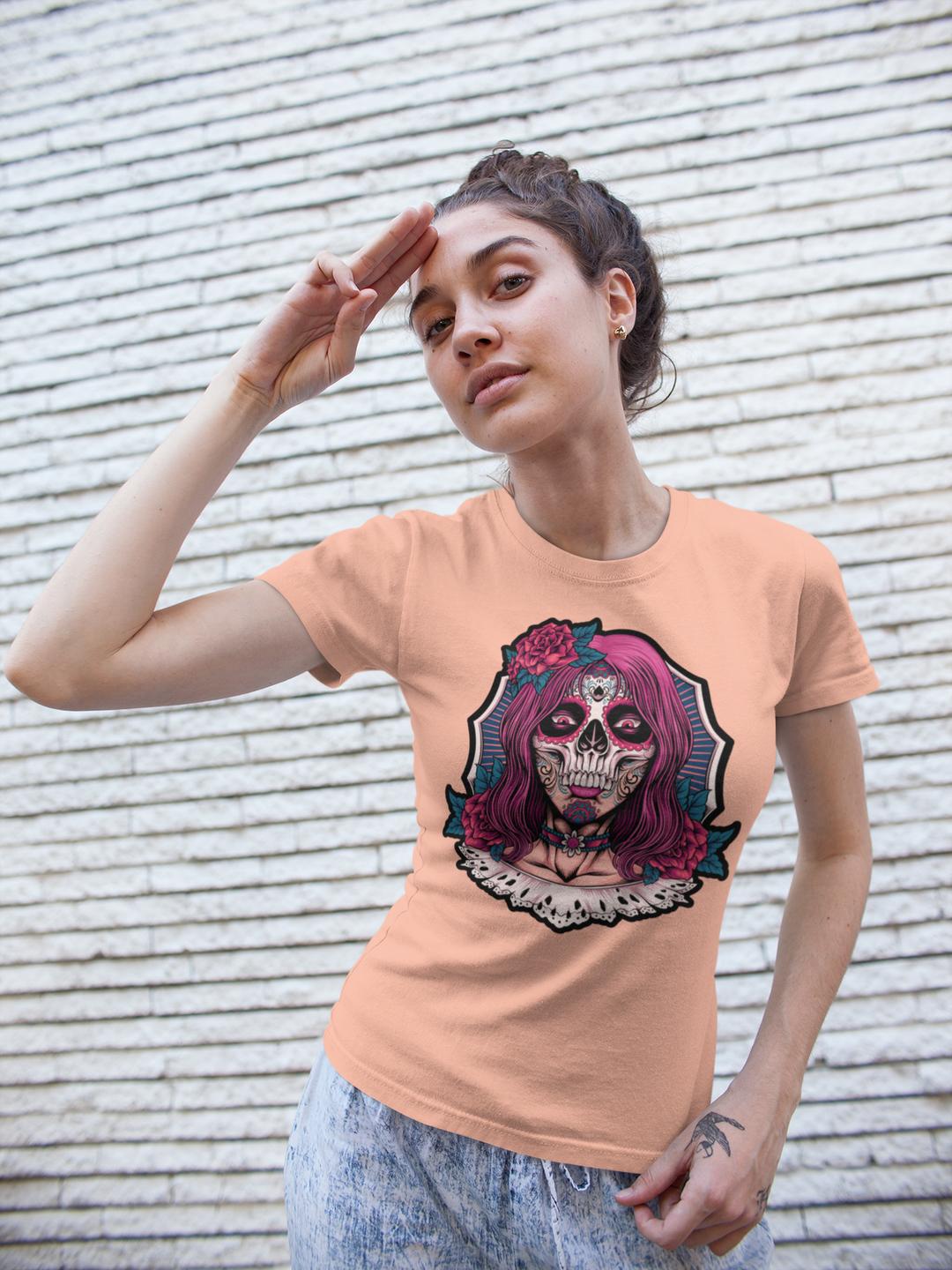 Rose Skull Unisex t-shirt