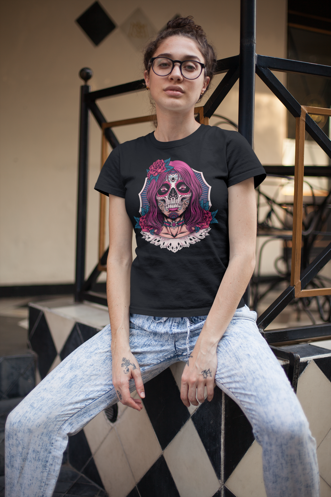 Rose Skull Unisex t-shirt