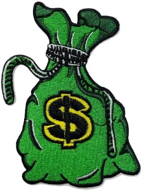 Dollar Money Iron on Patches Embroidery Designs Velcro Iron-On Decoration Sew on Patches