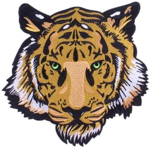 Tiger face Patch Golden Tiger Iron on Patch Animal Sew On Patch Embroidered