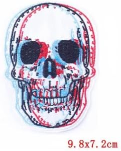 Skull Animal Iron on Sew on Embroidered Patch Applique