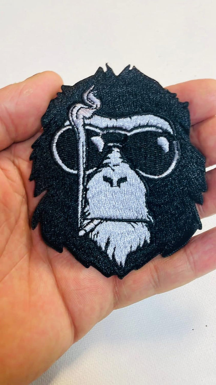 Smoke Monkey Iron on Embroidered Patch Applique