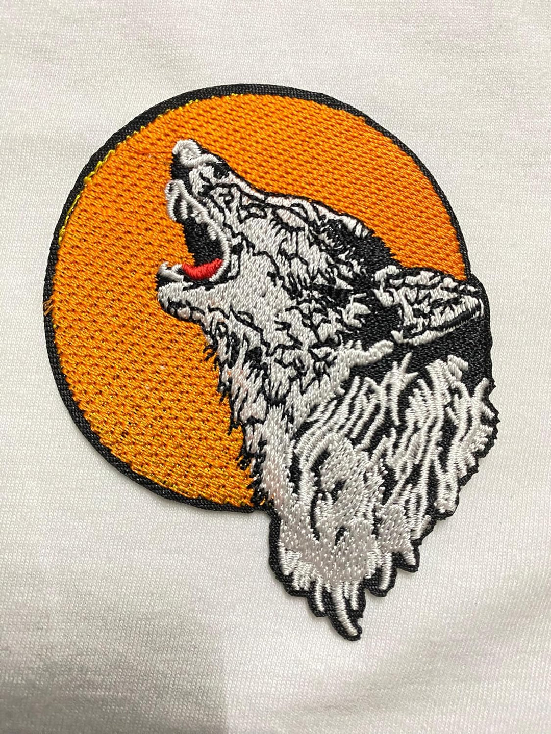 Wolf Iron on Embroidered Patch