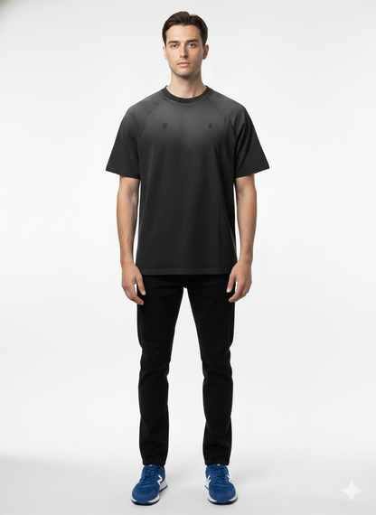 Acid Wash French Terry Cotton T-Shirt