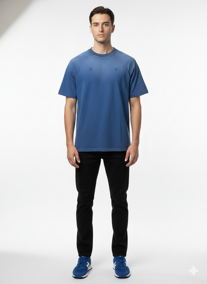 Acid Wash French Terry Cotton T-Shirt