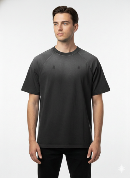 Acid Wash French Terry Cotton T-Shirt