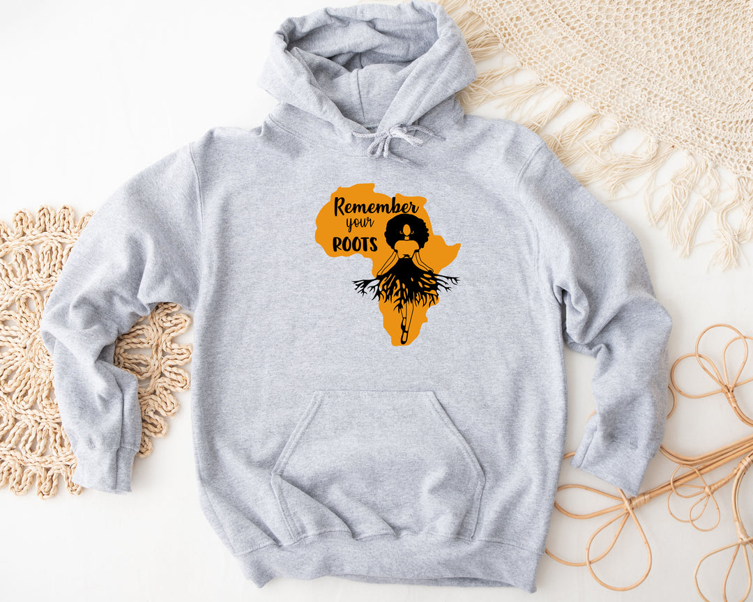 Remember Your Roots Design Heavy Hoodie