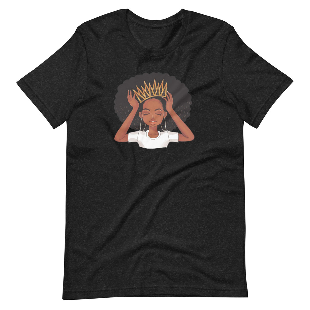 Crown Black Afro Girl Unisex T-Shirt