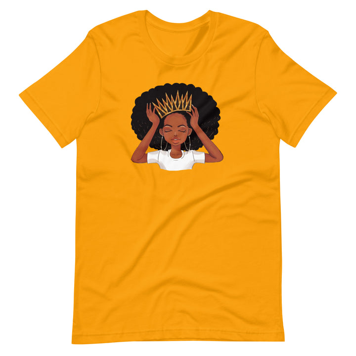 Crown Black Afro Girl Unisex T-Shirt