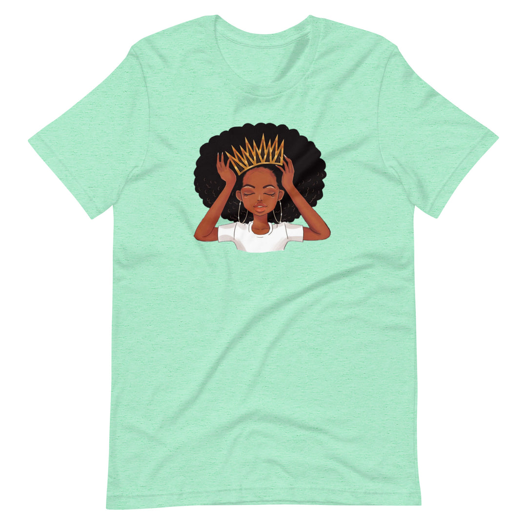 Crown Black Afro Girl Unisex T-Shirt