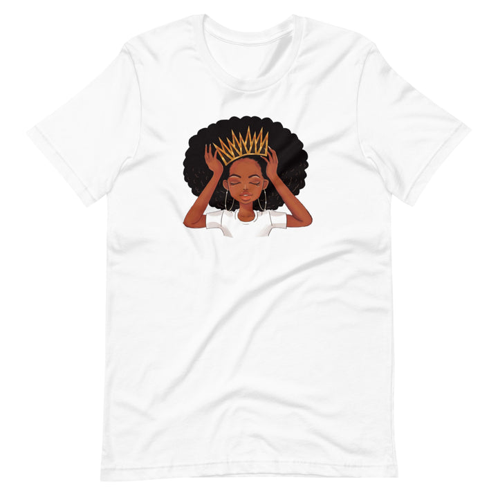 Crown Black Afro Girl Unisex T-Shirt